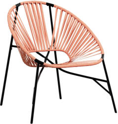 vidaXL Fekete És Narancssárga Polyrattan Kerti Tojás Szék