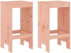 vidaXL 2 db Tömör Duglászfenyő Bárszék 40X36X75 cm