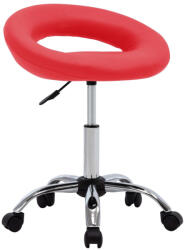 vidaXL Piros Műbőr Gurulós Munkaszék