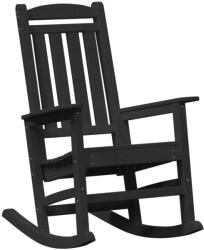 vidaXL Kerti Hintaszék Fekete 70X92X108 cm Hdpe