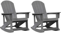 vidaXL Adirondack Hintás Székek 2 db Világosszürke Hdpe