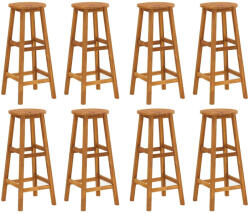 vidaXL 8 db Tömör Akácfa Bárszék