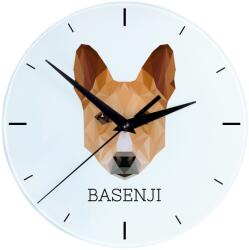 Art-Dog díszítőóra, geometrikus kutya modell, 30 cm, sokszínű