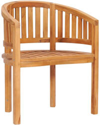 vidaXL Tömör Tíkfa Banán Alakú Szék