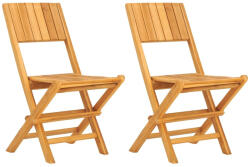 vidaXL 2 db Összecsukható Tömör Tíkfa Kerti Szék 47x61x90 cm