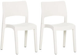vidaXL 2 db Fehér Polipropilén Kerti Szék