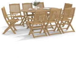 vidaXL 8 db Összecsukható Tömör Akácfa Kerti Szék 54, 5X58X90 cm