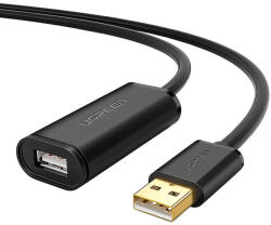 UGREEN US121, aktív USB 2.0 hosszabító kábel, 20m (fekete) (10324) - boxon