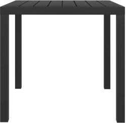 vidaXL Fekete Alumínium És WPC Kerti Asztal 80 x 80 x 74 cm