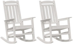 vidaXL 2 db-Os Kertihintaszék Fehér 70X92X107.5 cm Hdpe