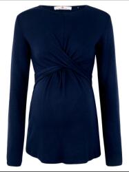  Női blúz, sötétkék, hosszú ujjú, viszkóz, M INTL (hurtimex_4059555032284)