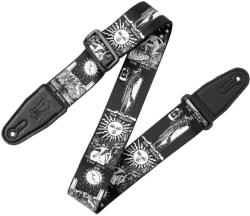 Levy's Clairvoyant Tarot Black/White Curea de chitară (MP2CVY-003)