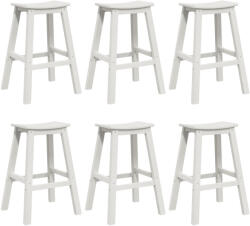 vidaXL Bárszékek 9 db Fehér Hdpe