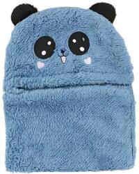MACVI Macvi® 2 az 1-ben balaclava sapka gyerekeknek, állatvilág témájú, mosolygós panda maci mintás, 1-5 éves, kék (MCV-01786)