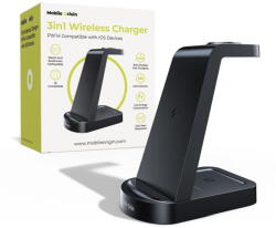 Mobile Origin 3in1 Wireless Charger PW14 iPhone Compatible (MO-31MWCH-PW14) - pcone