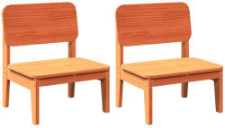 vidaXL Kerti Székek 2 db Viaszbarna 60X52, 5X72 cm Tömör Fa Fenyőfa