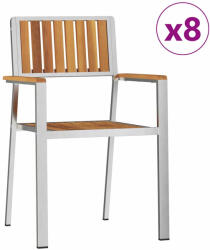 vidaXL Kerti Szék 8 db Barna 56x54, 5x87 cm Tömör Akácfa