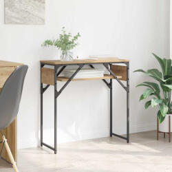 vidaXL Kézműves Tölgy Konzolasztal 75x30x75cm