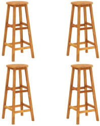 vidaXL 4 db Tömör Akácfa Bárszék