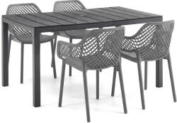 Leziter Rino 4+1 kerti bútor garnitúra szett grafit (LBITU-GRA_LBILETGR_4) - geminiduo