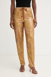 Forte Forte pantaloni pentru femei, cu vâscoză PPY2-SPD0U8_GLD (14801.my.pants)