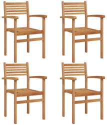 vidaXL Kerti Összecsukható Székek 4 db Barna 55.5x55.5x90 cm