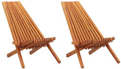 vidaXL 2 db Összecsukható Tömör Akácfa Kültéri Társalgószék