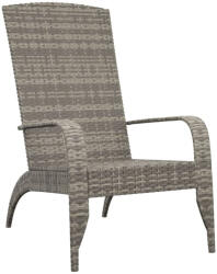 vidaXL Szürke Polyrattan Adirondack Kerti Szék