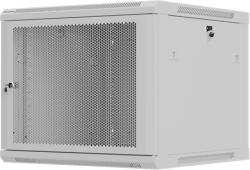 Lanberg 19" fali rack szekrény 9U/600X600 perforált ajtó, lapraszerelt, szürke (WF01-6609-23S) (WF01-6609-23S)