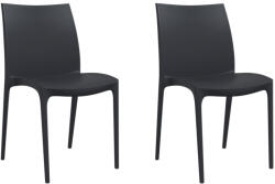 vidaXL 2 db Antracitszürke Polipropilén Kerti Szék 50x46x80 cm