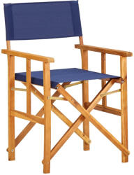 vidaXL Kék Tömör Akácfa Rendezői Szék