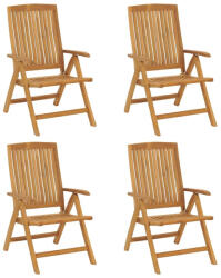 vidaXL 4 db Dönthet Tömör Tíkfa Dönthető Kerti Szék