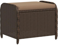 vidaXL Barna Polyrattan Kerti Szék Párnával 58x46x46 cm