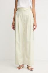 BOSS Orange pantaloni wide leg pentru femei, cu amestec de in C Talily PPY2-SPD0WS_77X (50556552)