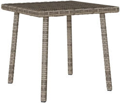 vidaXL Téglalap Szürke Polyrattan Kerti Dohányzóasztal 40x40x37cm