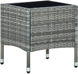 vidaXL Szürke Polyrattan Kerti Asztal 40 x 40 x 45 cm