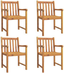 vidaXL 4 db Tömör Akácfa Kerti Szék 56x55, 5x90 cm
