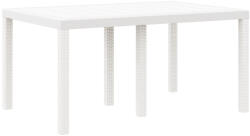 vidaXL Kültéri Asztal Fehér Polipropilén Közepes Tartós Terasztábla