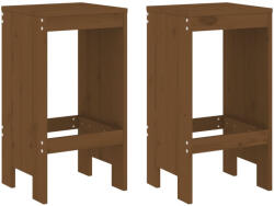 vidaXL 2 db Mézbarna Tömör Fenyőfa Bárszék 40X36X75 cm