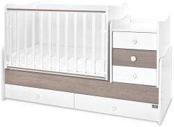 Lorelli Легло Lorelli - Maxi Plus, 3Box, 70 x 160 cm, Бяло/Кафе (10150580042P)