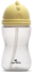 Lorelli Спортна бутилка със сламка Lorelli - Yellow & Grey, 300 ml (10200960006)