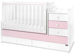 Lorelli Легло Lorelli - Maxi Plus, 3Box, 70 x 160 cm, Бяло/Orchid pink (10150580038P)