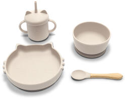 Lorelli Силиконов комплект за хранене Lorelli - Natural, Beige, 4 части (10230700005)