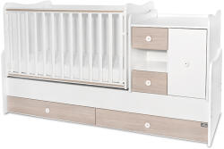 Lorelli Трансформиращо се легло Lorelli - Mini Max, 190 x 72 cm, Бяло/Кехлибар (10150500044A)