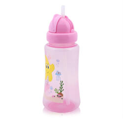 Lorelli Спортна бутилка със сламка Lorelli - 330 ml, Розова (10200930002)
