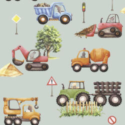 UGEPA Autós zöld vlies gyerektapéta Sweet Dreams/UGEPA N06909 (N06909)