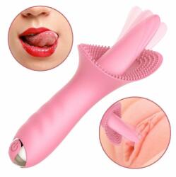  Szilikon nyelv vibrátor-akku, 10func. Pink - diamondsexshop