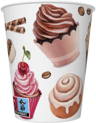  Desszert Coffee and Sweets papír pohár 8 db-os 250 ml (PKK772893) - aprotalpak