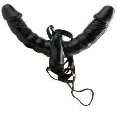 Pipedream Vibrating Double Delight Strap On - diamondsexshop