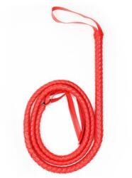  Piros fonott ostor-180cm - diamondsexshop
